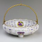Ceramic basket - with pierced decoration