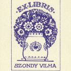 Ex-libris (bookplate) - Vilma Szondy