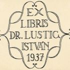 Ex-libris (bookplate) - Dr István Lustig