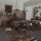 Exhibition photograph - dining room furniture designed by  Ede Toroczkai Wigand, Exhibition of Interior Design 1911