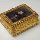Gold snuffbox - with miniature of George IV, King of England