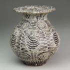 Vase - Decorated with slip trailing technique and geometrical pattern