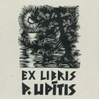 Ex-libris (bookplate) - P(éteris) Upitis