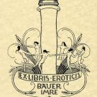 Ex-libris (bookplate) - Eroticis Imre Bauer