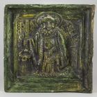 Stove tile - with the bust of Saint Peter