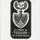 Ex-libris (bookplate) - de Telegdy de genere Csanád