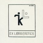 Ex-libris (bookplate) - Eroticis K. L.