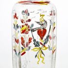 Spirit flask - Red heart and dove on one side