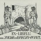 Ex-libris (bookplate) - Dr. phil. Zoltan de Barcsay-Amant