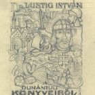 Ex-libris (bookplate) - From the books of Transdanubian of Dr. István Lustig