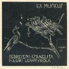 Ex-libris (bookplate) - Ex musicis Israelite Civic Girls' School in Debrecen