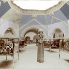 Exhibition photograph - exhibition hall of the Hungarian Pavilion, Milan Universal Exposition, 1906, on the backgrond the salon