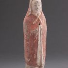 Statuette - Elegant lady in long gown (funeral pottery)