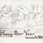 Occasional graphics - New Year's greeting: Happy New Year Mr. / Mrs. A. Németh, Hotel Britannia Budapest