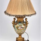 Table lamp with lampshade - With ormolu mounts