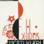 Ex-libris (bookplate) - Klári Mottl