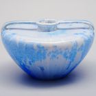 Ornamental vessel - With horizontal strap handles and crystalline glaze