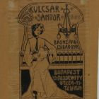 Advertising Card Design - Sándor Kulcsár's Bronzewares and Chandelier Factory
