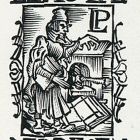 Ex-libris (bookplate) - The book of LP (Pál) Lehotai, Debrecen