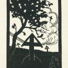 Ex-libris (bookplate) - Dr. Ferenc Pokorny - In memoriam T( ibor) Pinterits