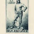 Ex-libris (bookplate) - Dr. M. Joh. Gábor