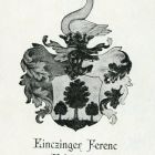 Ex-libris (bookplate) - Ferenc Einczinger, Esztergom (ipse)