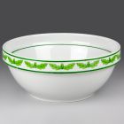 Round bowl (large, part of a set) - Part of a food service tableware set with oak leaves pattern