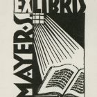 Ex-libris (bookplate) - S. (Sándor) Mayer