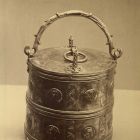 Photograph - silver small flagon with the arms of Mihály Teleki and Judit Vér from Béni Kállay's collection at the Exhibition of Applied Arts 1876