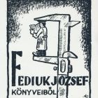 Ex-libris (bookplate) - From the books of József Fediuk
