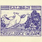 Ex-libris (bookplate) - The wife of Géza Nikelszky