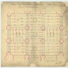 Plan - Museum of Applied Arts - in the Üllői Street wing, the slab space above the basement of the lobby