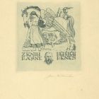 Ex-libris (bookplate) - Bedrich Benes