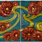 Architectural ceramics - Facade ornament, with tendrils and flowers