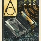 Ex-libris (bookplate) - Teachers' Library in the Israelite Civic Girls' School in Debrecen