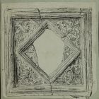 Drawing - Hungarian stove tile from the 16th century (stove drawer)