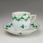 Coffee cup and saucer - With parsley pattern