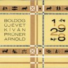 Occasional graphics - New Year's greeting: Arnold Prüner is wishing a Happy New Year