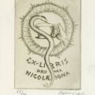 Ex-libris (bookplate) - Dris med. Nicolae Igna