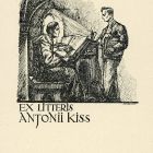 Ex-libris (bookplate) - Ex litteris Antonii Kiss