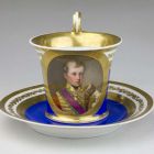 Cup and saucer - With the portrait of Ferdinand I of Austria