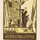 Ex-libris (bookplate) - Book of Endre Kalmár