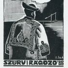 Ex-libris (bookplate) - Márton Dorogi flower embroider for szűr (hungarian folk clothing)