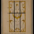 Design - glass painting for a window of an entrance hall
