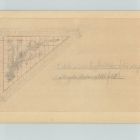 Plan - decoration on the second floor for central projection of the Üllői street wing joining the side wings, Museum of Applied Arts