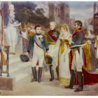 Üvegkép - Meeting of Napoleon Bonaparte and Louise of Mecklenburg-Strelitz Queen of Prussia at Tilsit, 6th of July in 1807 (After the painting of Nicolas Gosse)