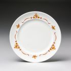 Dessert plate (part of a set) - Part of the Blanka-214 tableware set with rose hips (red berries) pattern