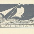 Ex-libris (bookplate) - Book of Doktor Béla Márton