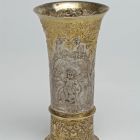 Footed cup - with putti in oval fields