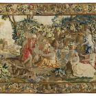 Tapestry - Merury hands over the infant Bacchus to the nymphs